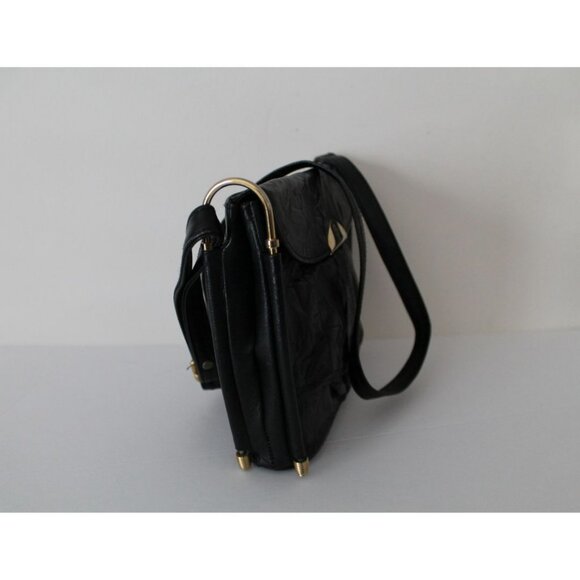 DIOR Leather Vintage 80s Crossbody Shoulder Bag Black Rare - Picture 5 of 9